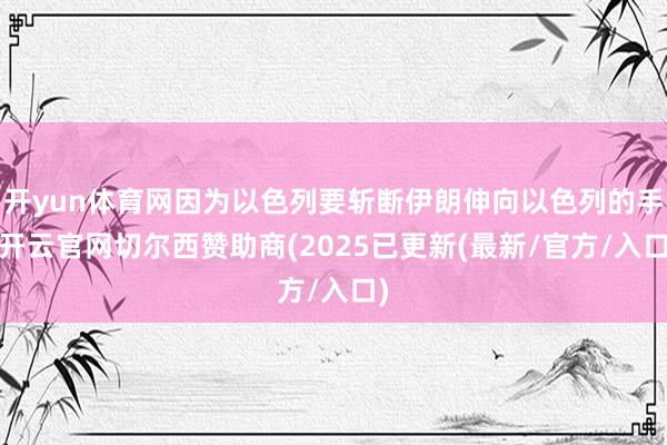 开yun体育网因为以色列要斩断伊朗伸向以色列的手-开云官网切尔西赞助商(2025已更新(最新/官方/入口)