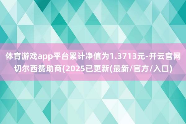 体育游戏app平台累计净值为1.3713元-开云官网切尔西赞助商(2025已更新(最新/官方/入口)